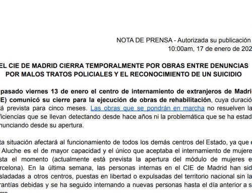 El CIE de Madrid cierra temporalmente por obras entre denuncias por malos tratos policiales y el reconocimiento de un suicidio